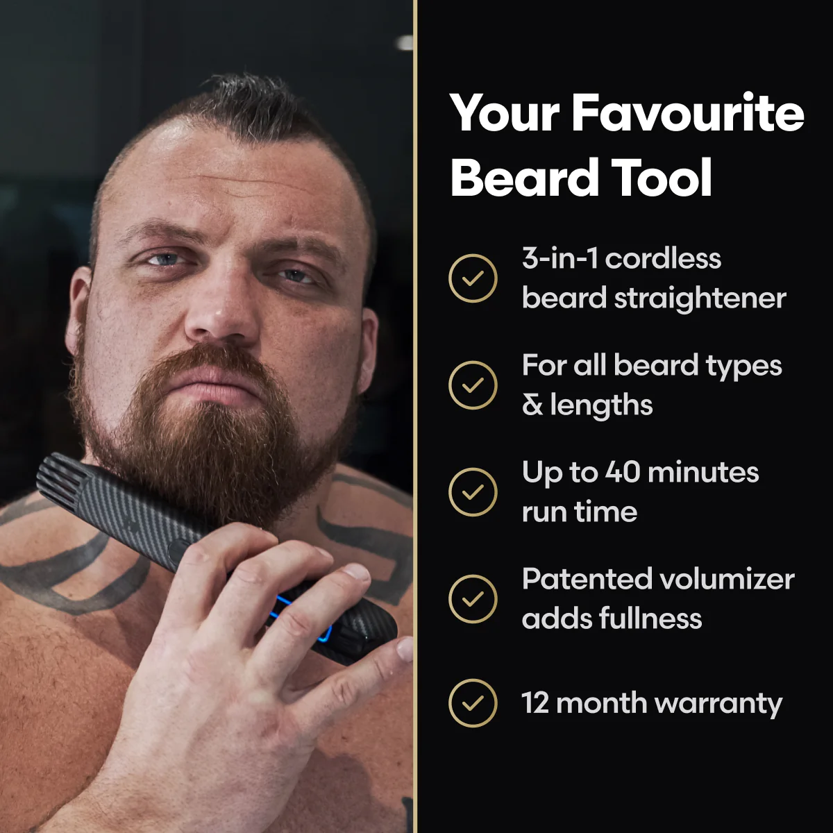 CARBON X | HEATED BEARD STRAIGHTENER BRUSH - Image 8