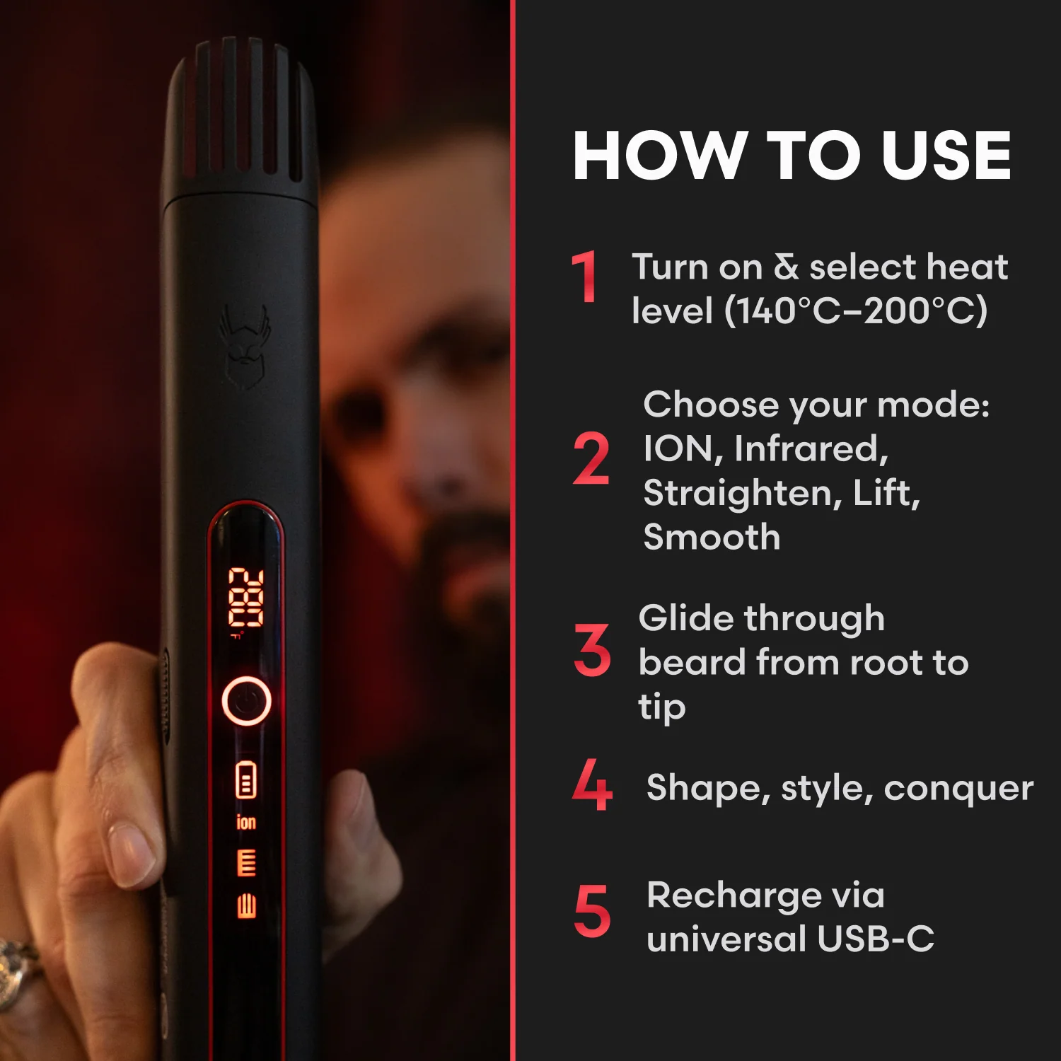 Carbon X Pro | Beard Straightener - Image 7